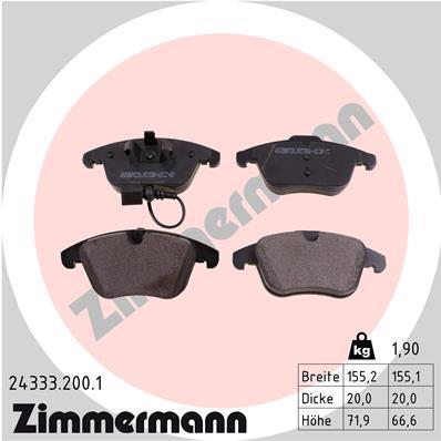 ZIMMERMANN 24333.200.1 Číslo výrobce: 24333. EAN: 4250238754220.