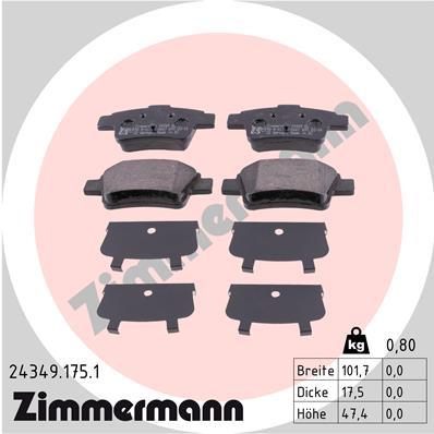 ZIMMERMANN 24349.175.1 Číslo výrobce: 24349. EAN: 4250238742784.
