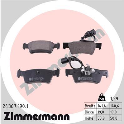 ZIMMERMANN 24367.190.1 Číslo výrobce: 24367. EAN: 4250238754237.