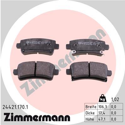 ZIMMERMANN 24421.170.1 Číslo výrobce: 24421. EAN: 4250238750185.