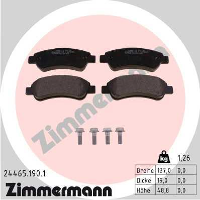 ZIMMERMANN 24465.190.1 Číslo výrobce: 24465. EAN: 4250238740582.