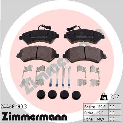 ZIMMERMANN 24466.190.3 Číslo výrobce: 24466. EAN: 4250238757719.