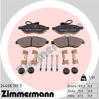 ZIMMERMANN 24468.190.3 Číslo výrobce: 24468. EAN: 4250238757726.