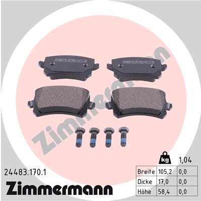 ZIMMERMANN 24483.170.1 Číslo výrobce: 24483. EAN: 4250238756958.