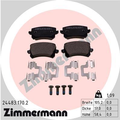 ZIMMERMANN 24483.170.2 Číslo výrobce: 24483. EAN: 4250238758242.