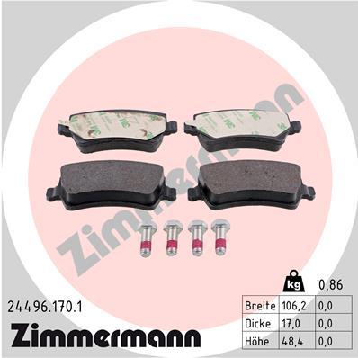 ZIMMERMANN 24496.170.1 Číslo výrobce: 24496. EAN: 4250238746621.