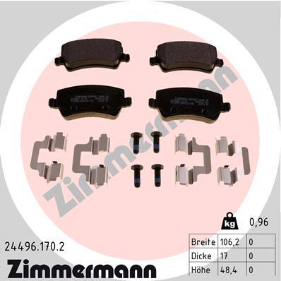 ZIMMERMANN 24496.170.2 Číslo výrobce: 24496. EAN: 4250238765486.