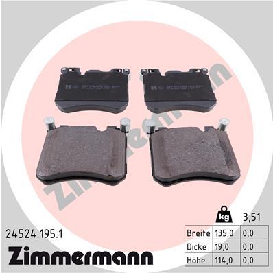 ZIMMERMANN 24524.195.1 Číslo výrobce: 24524. EAN: 4250238761402.