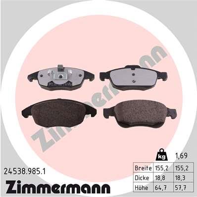 ZIMMERMANN 24538.985.1 Číslo výrobce: 24538. EAN: 4250238779407.