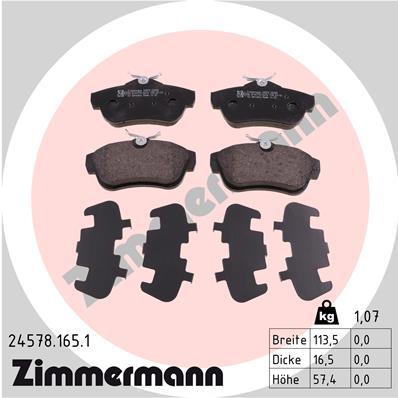 ZIMMERMANN 24578.165.1 Číslo výrobce: 24578. EAN: 4250238750352.