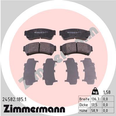 ZIMMERMANN 24582.185.1 Číslo výrobce: 24582. EAN: 4250238759027.