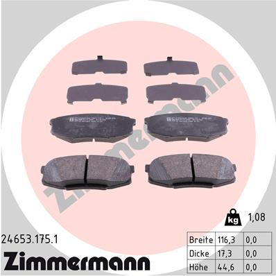 ZIMMERMANN 24653.175.1 Číslo výrobce: 24653. EAN: 4250238766728.