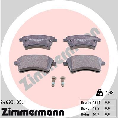 ZIMMERMANN 24693.185.1 Číslo výrobce: 24693. EAN: 4250238754114.