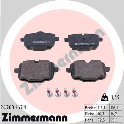 ZIMMERMANN 24703.167.1 Číslo výrobce: 24703. EAN: 4250238767503.