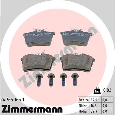 ZIMMERMANN 24765.165.1 Číslo výrobce: 24765. EAN: 4250238750307.