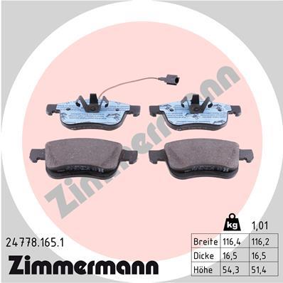 ZIMMERMANN 24778.165.1 Číslo výrobce: 24778. EAN: 4250238754169.