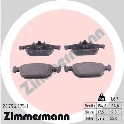 ZIMMERMANN 24796.175.1 Číslo výrobce: 24796. EAN: 4250238753957.