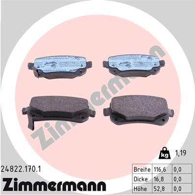 ZIMMERMANN 24822.170.1 Číslo výrobce: 24822. EAN: 4250238766919.