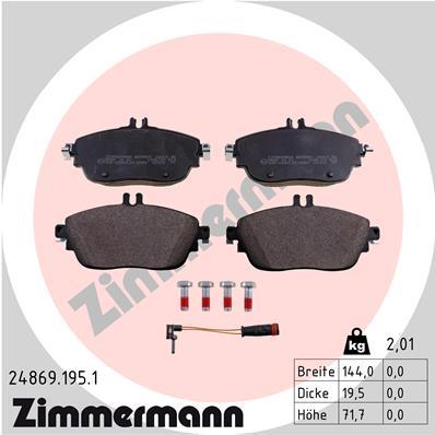 ZIMMERMANN 24869.195.1 Číslo výrobce: 24869. EAN: 4250238756026.