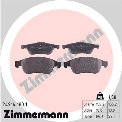 ZIMMERMANN 24914.180.1 Číslo výrobce: 24538. EAN: 4250238756170.