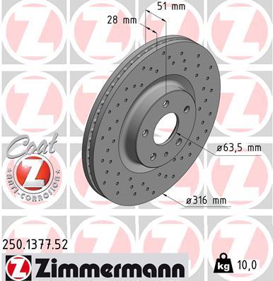 ZIMMERMANN 250.1377.52 EAN: 4250238764960.