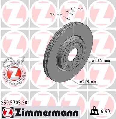 ZIMMERMANN 250.5705.20 EAN: 4250238784548.