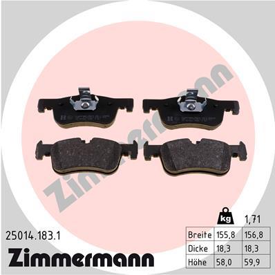 ZIMMERMANN 25014.183.1 Číslo výrobce: 25014. EAN: 4250238756682.