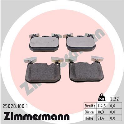 ZIMMERMANN 25028.180.1 Číslo výrobce: 25028. EAN: 4250238761518.