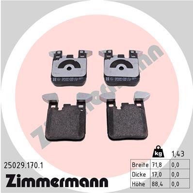 ZIMMERMANN 25029.170.1 Číslo výrobce: 25029. EAN: 4250238762287.