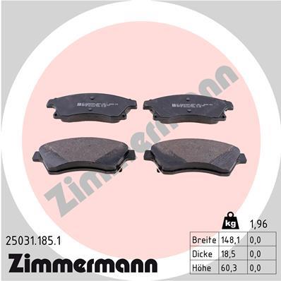 ZIMMERMANN 25031.185.1 Číslo výrobce: 24408. EAN: 4250238750116.