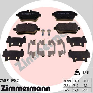 ZIMMERMANN 25071.190.2 Číslo výrobce: 25071. EAN: 4250238776581.