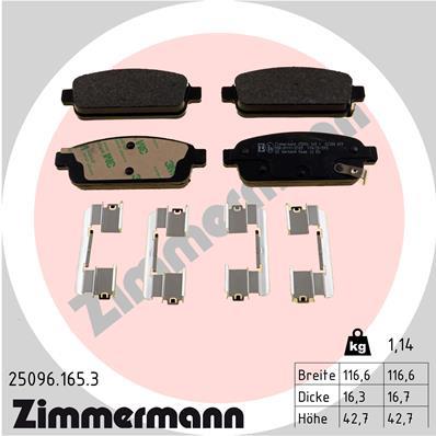 ZIMMERMANN 25096.165.3 Číslo výrobce: 25096. EAN: 4250238782001.
