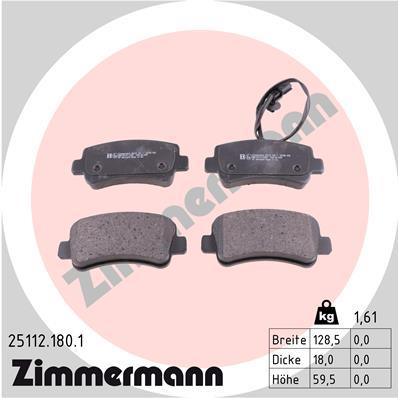 ZIMMERMANN 25112.180.1 Číslo výrobce: 25112. EAN: 4250238754084.