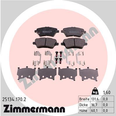 ZIMMERMANN 25134.170.2 Číslo výrobce: 25134. EAN: 4250238761419.
