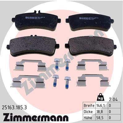 ZIMMERMANN 25163.185.3 Číslo výrobce: 25163. EAN: 4250238779827.