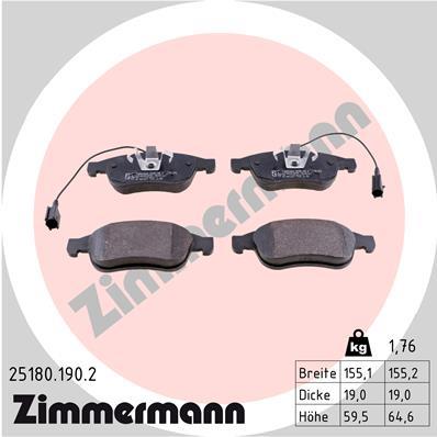 ZIMMERMANN 25180.190.2 Číslo výrobce: 25180. EAN: 4250238758259.
