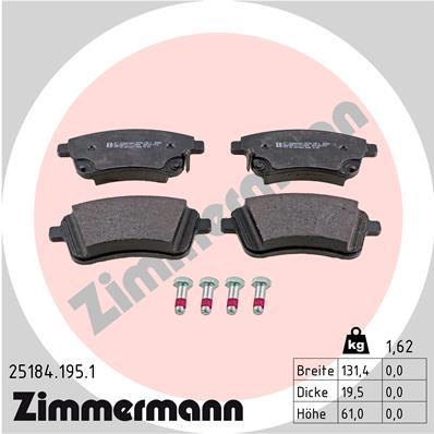 ZIMMERMANN 25184.195.1 Číslo výrobce: 25184. EAN: 4250238754022.