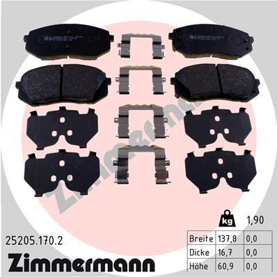 ZIMMERMANN 25205.170.2 Číslo výrobce: 24501. EAN: 4250238780205.