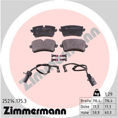 ZIMMERMANN 25214.175.3 Číslo výrobce: 25214. EAN: 4250238759706.