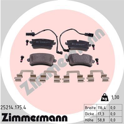 ZIMMERMANN 25214.175.4 Číslo výrobce: 24606. EAN: 4250238760269.
