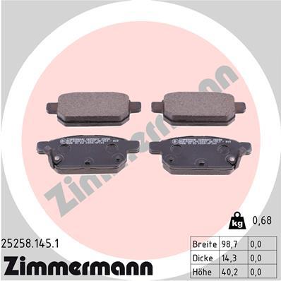 ZIMMERMANN 25258.145.1 Číslo výrobce: 25258. EAN: 4250238766506.