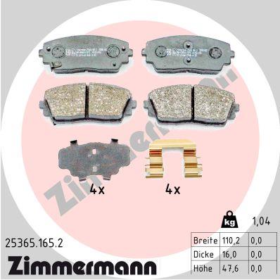 ZIMMERMANN 25365.165.2 Číslo výrobce: 25365. EAN: 4250238787723.