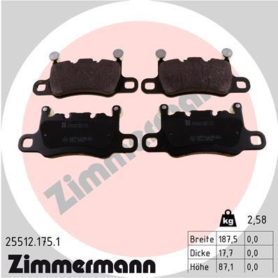 ZIMMERMANN 25512.175.1 Číslo výrobce: 25512. EAN: 4250238782773.