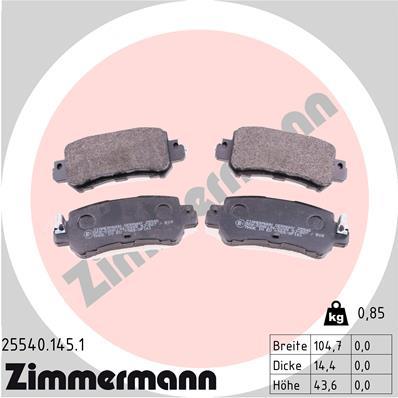 ZIMMERMANN 25540.145.1 Číslo výrobce: 25540. EAN: 4250238766735.