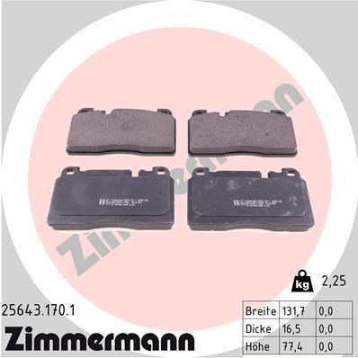 ZIMMERMANN 25643.170.1 Číslo výrobce: 25643. EAN: 4250238761433.