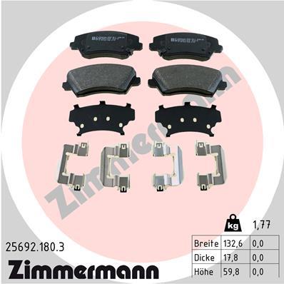 ZIMMERMANN 25692.180.3 Číslo výrobce: 25692. EAN: 4250238785514.