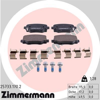 ZIMMERMANN 25733.170.2 Číslo výrobce: 25733. EAN: 4250238767343.