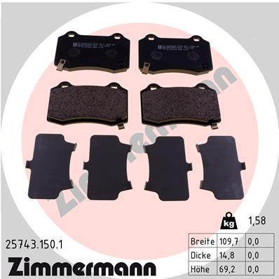 ZIMMERMANN 25743.150.1 Číslo výrobce: 25743. EAN: 4250238781660.