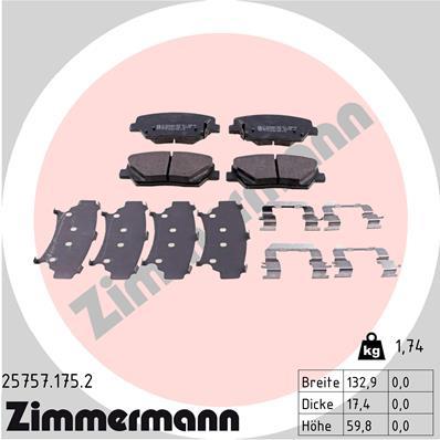 ZIMMERMANN 25757.175.2 Číslo výrobce: 25757. EAN: 4250238766827.
