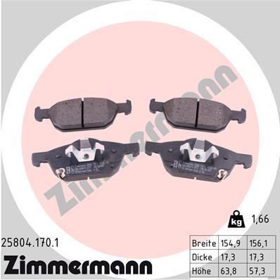 ZIMMERMANN 25804.170.1 Číslo výrobce: 25804. EAN: 4250238766056.